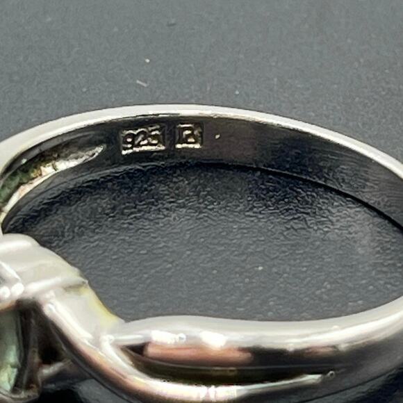 Ross Simons Sterling‎ Silver 925 Blue Topaz Leaf Design Ring Size 8.25, 3.83g - Picture 5 of 9